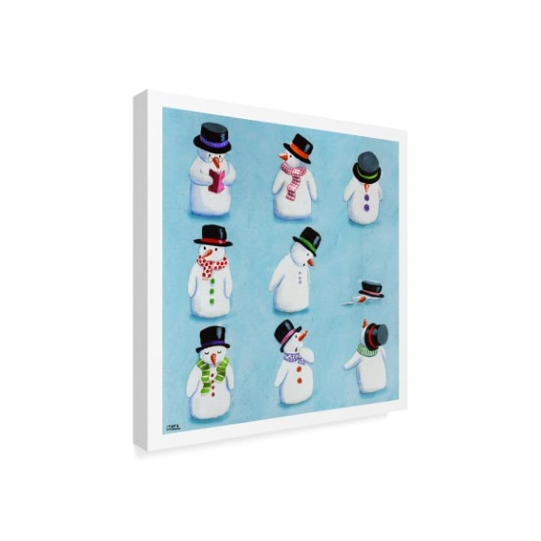 Louise Tate 'Snowman Pattern' Canvas Art,35x35